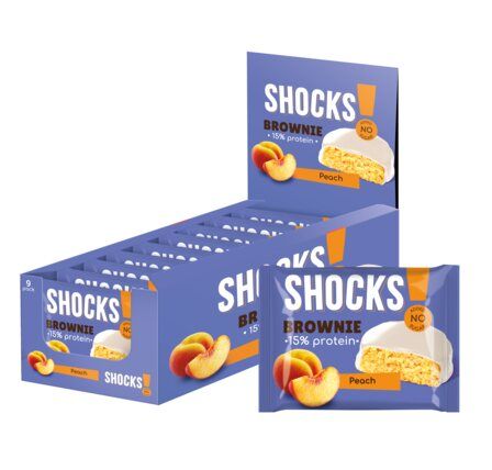 Fitness Shock Protein Brownie 50 g - Şaftalı