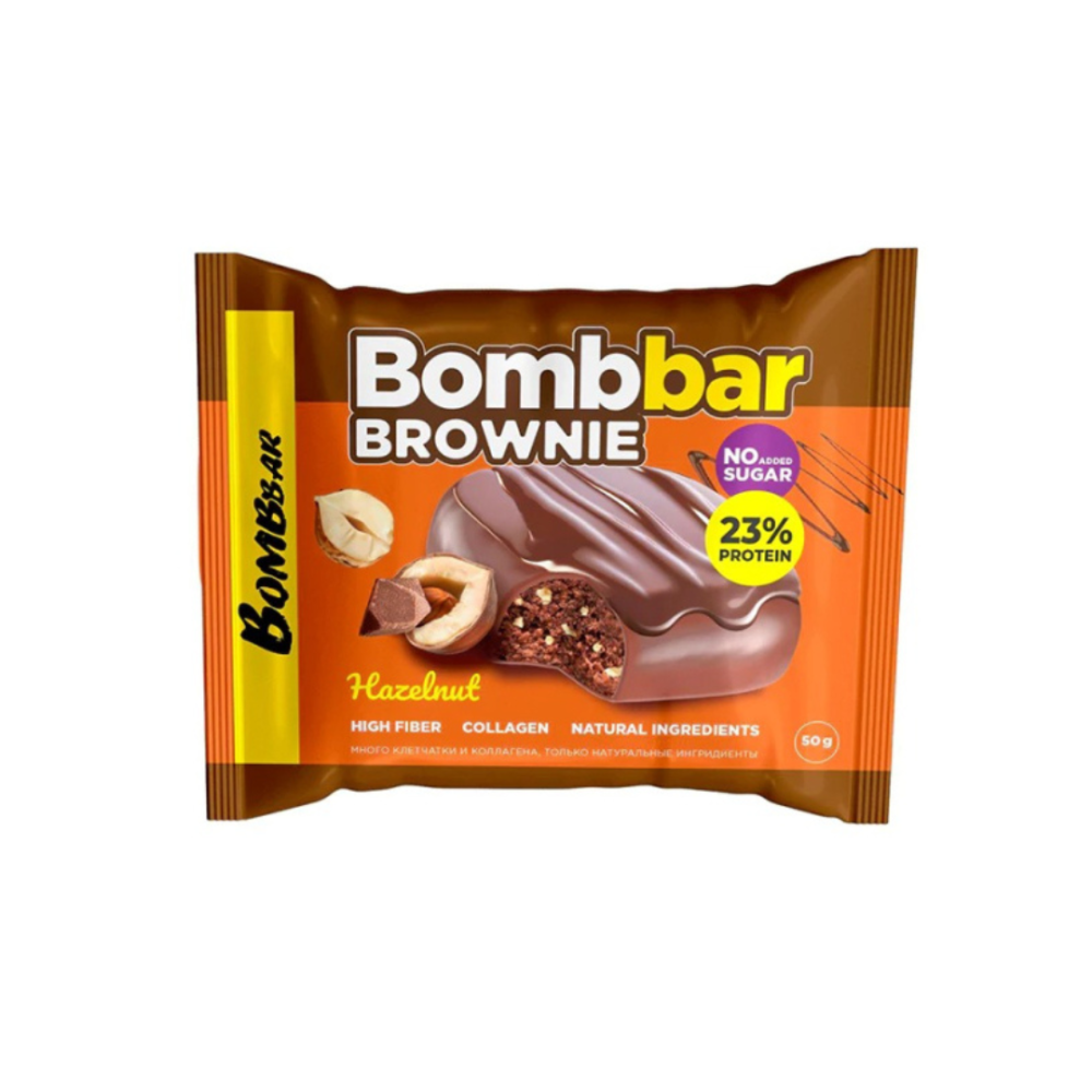 Bombbar Protein Brownie - 50 g - Фундучное