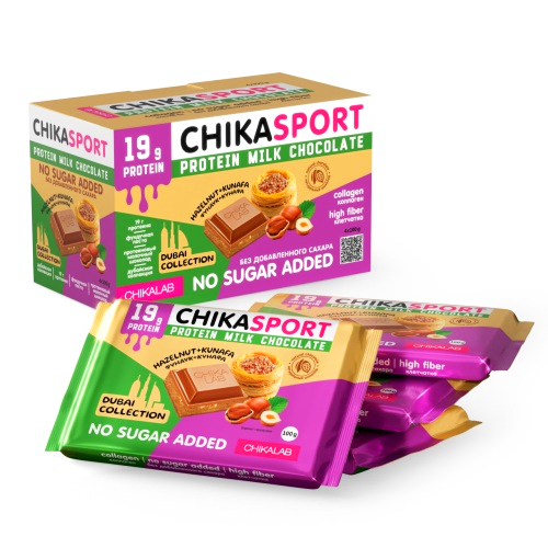 ChikaSport Sugar Free Chocolate  100g - Dubay şokoladı badam ilə