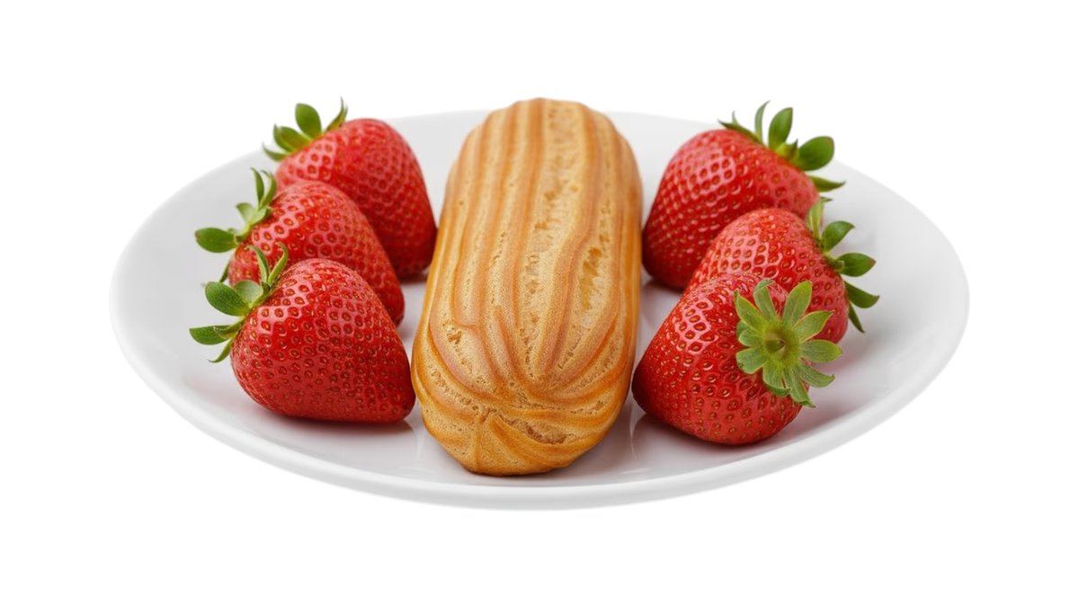 Big Éclair with Cottage Cheese Cream Filling 320g - Карамель