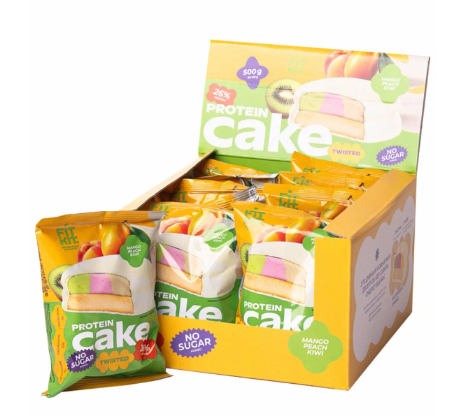 Fit Kit Twisted Protein Cake 50g - Манго-персик-киви