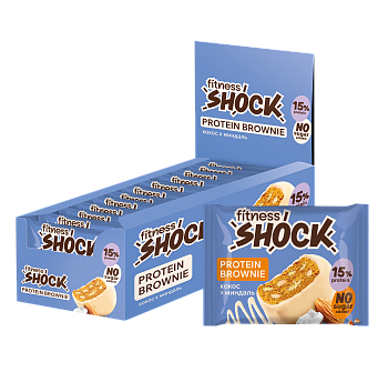 Fitness Shock Protein Brownie 50 g - Кокос с миндалём