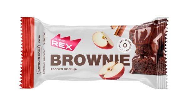 Protein Rex Brownie - 50 g. - Яблоко-корица