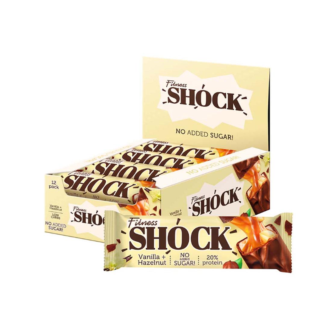 Fitness Shock Protein bar 50g - Фундук ваниль