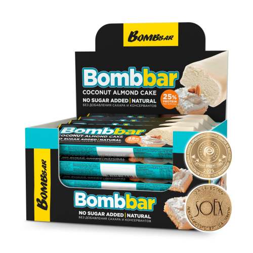 Bombbar  Protein Chocolate bar  40 g - Badamlı-kokoslu tort