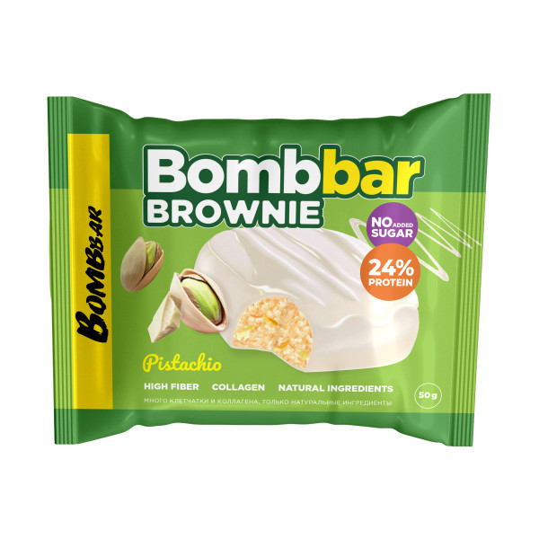 Bombbar Protein Brownie - 50 g - Фисташка