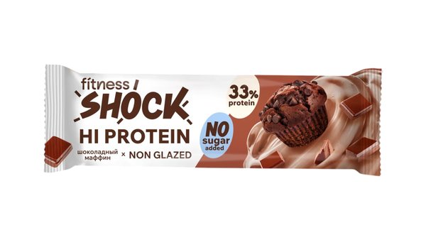 Fitness Shock HiProtein Bar with Collagen 40g - Шоколадный маффин