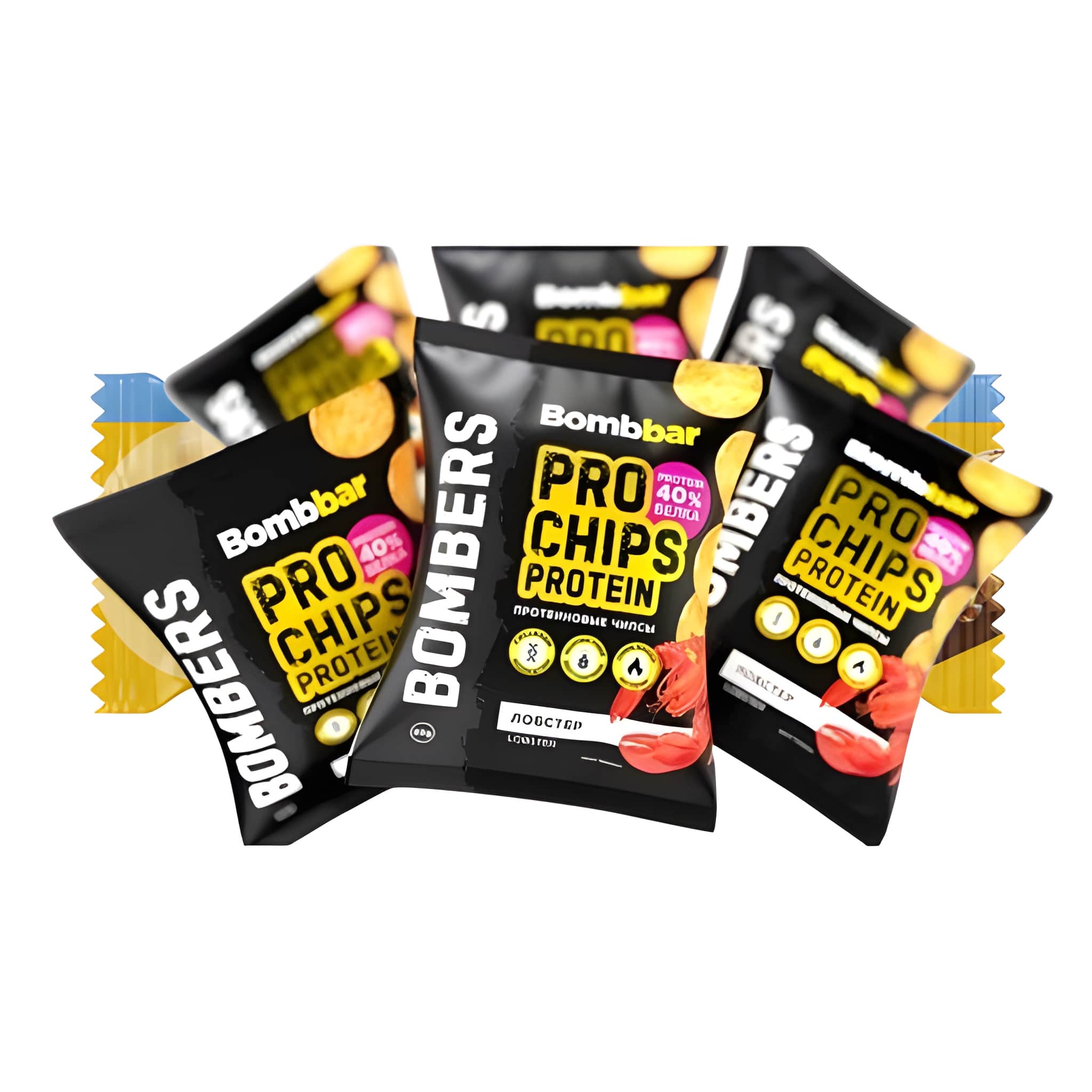 Протеиновые (40%) чипсы, 50 гр. Bombbar - Краб
