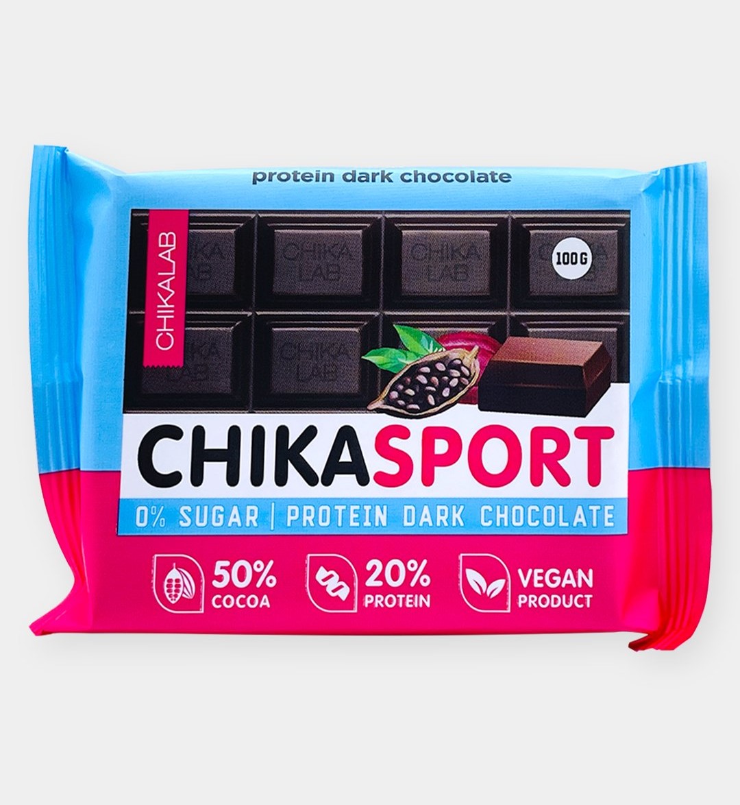 Chika Sport Протеиновый шоколад без сахара 100 гр - Тёмный