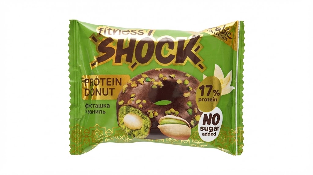  FitnesShock Protein Donut 70 g - Püstə-Vanil