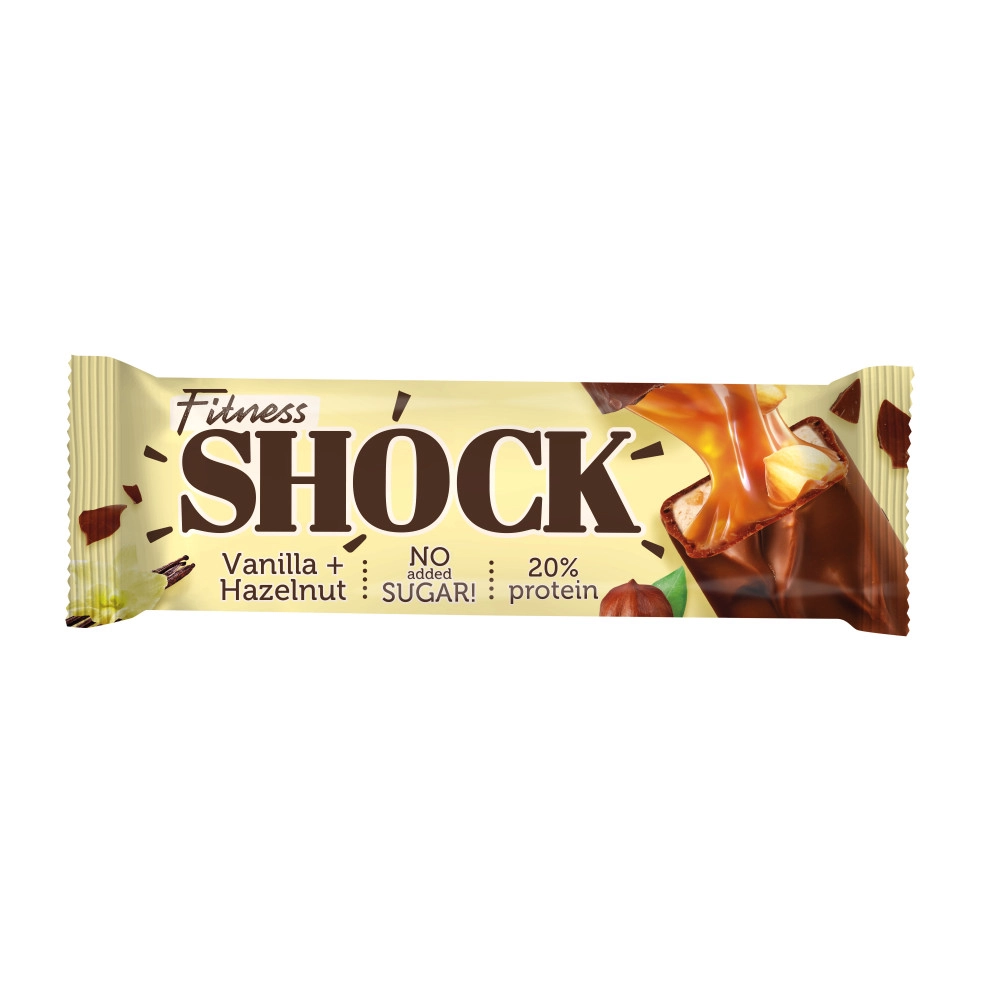 Fitness Shock Protein bar 50g - Фундук ваниль
