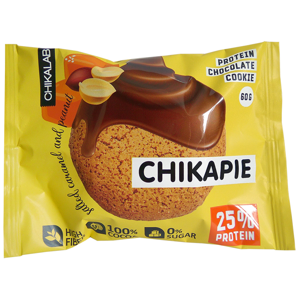 "Chikapie" Протеиновое печенье без сахара 60 г - Арахис-Карамель