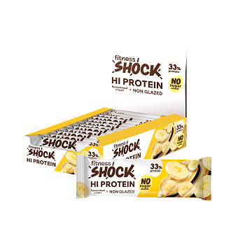 Fitness Shock HiProtein Bar with Collagen 40g - Банановый десерт