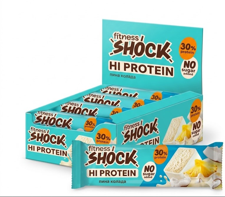 Fitness Shock HiProtein Bar with Collagen 40g - Пина колада