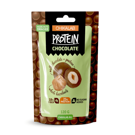Chicalab Protein Dragee 120g - Фундук-Шоколад