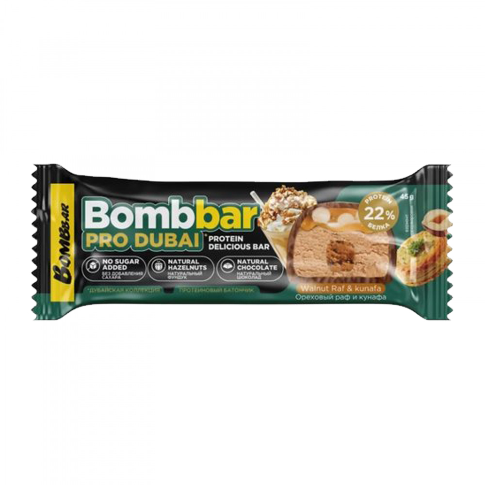 Bombbar Protein bar 45g - Fındıqlı raf və künəfə