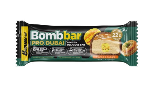 Bombbar Protein bar 45g - Манго  и Кунафа