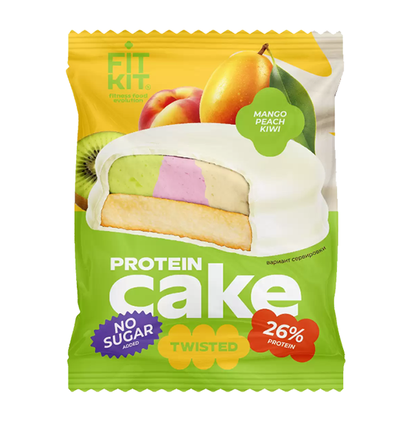 Fit Kit Twisted Protein Cake 50g - Mango-şaftalı-kivi