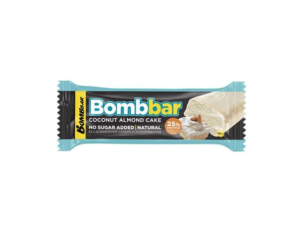Bombbar  Protein Chocolate bar  40 g - Миндально-кокосовый торт