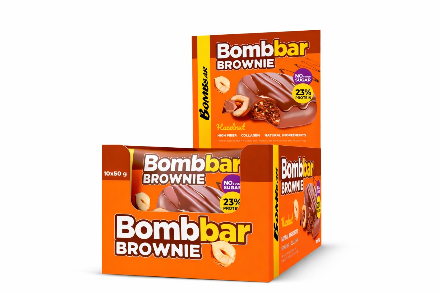 Bombbar Protein Brownie - 50 g - Фундучное