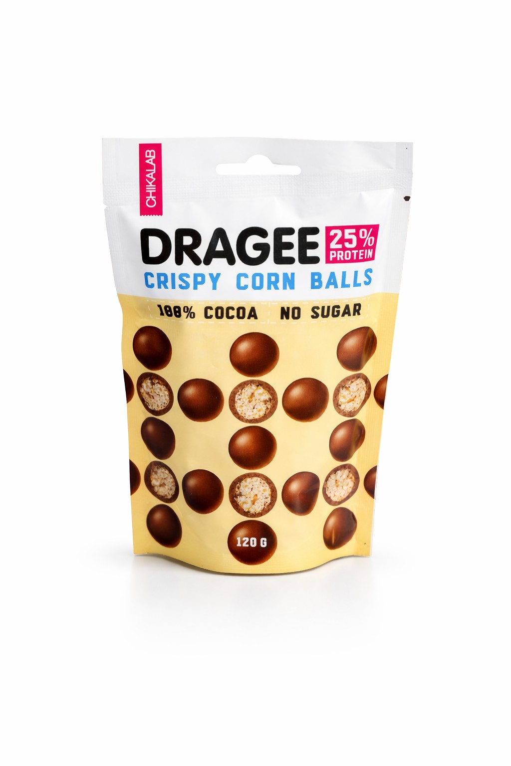 Chicalab Protein Dragee 120g - Кукурузные шарики в шоколаде