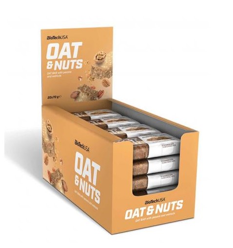 Biotech USA Oat and Nuts Bar 70 g - Pekan qozu